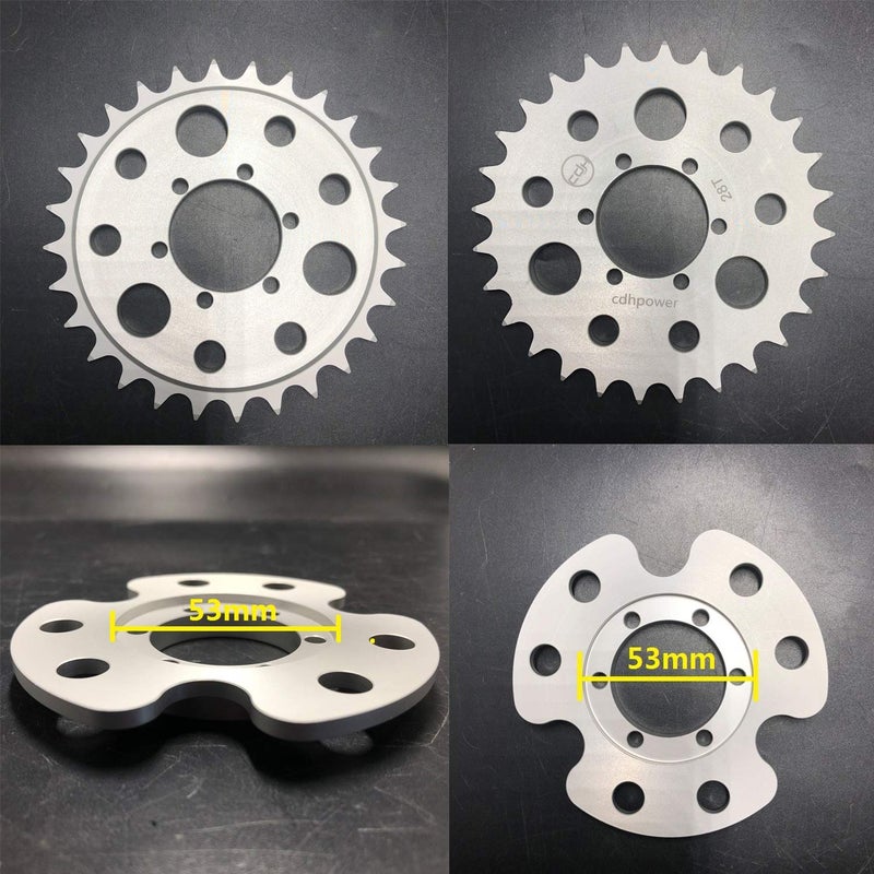CDHpower Disc Brake Rotor Adapter and 28T sprocket for Gas Motorized Bicycle 48cc/66cc/80cc - Image 3